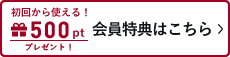 新規会員で500ポイントプレゼント